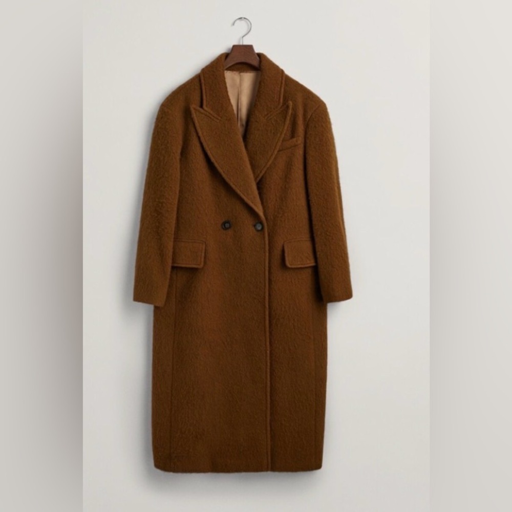 Gant Brown Double-Breasted Coat